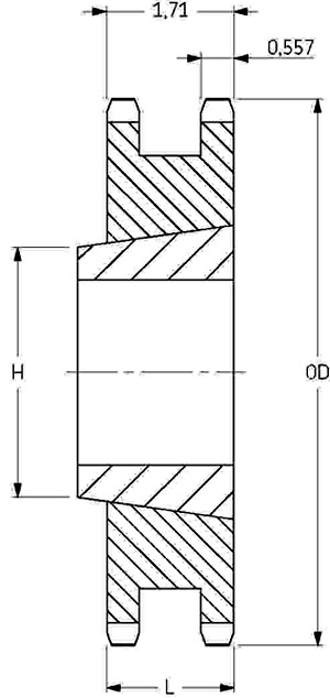Звездочка PHS 80-2TB13